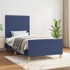 vidaXL Bedframe zonder matras 90x200 cm stof blauw
