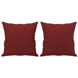 vidaXL Sierkussens 2 st 40x40 cm stof wijnrood