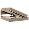vidaXL Opslag bed met matras Cappuccino 160 x 200 cm Nep Leer
