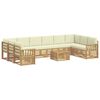 vidaXL Buiten bankenset 8 pcs Wit en Cr&egrave;me 59 x 59 x 37 cm Polyester