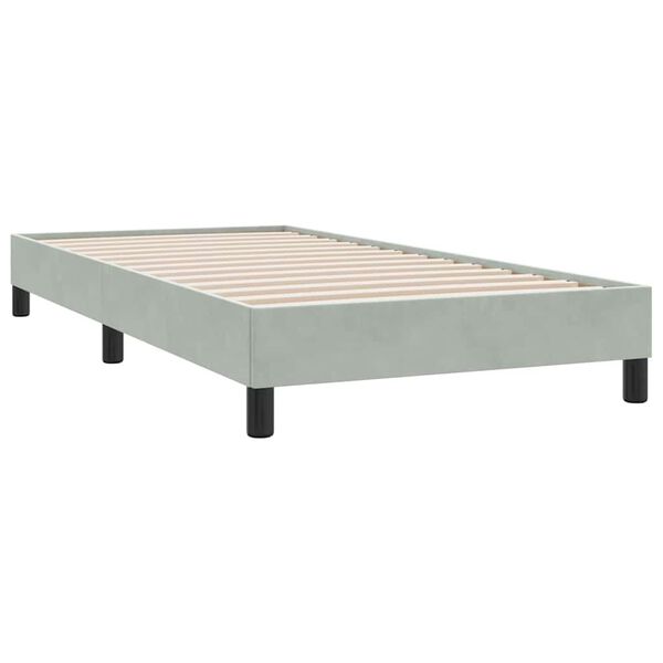 vidaXL Boxspringbed zonder matras 80x210 cm fluweel lichtgrijs