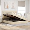 vidaXL Opslag bed met matras met matras Cr&egrave;me 180 x 200 cm Polyester