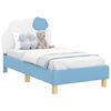 vidaXL Peuterbedframe met hoofdbord Blauw 70 x 140 cm PU