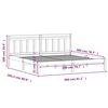 vidaXL Bedframe massief grenenhout zwart 200x200 cm