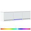 vidaXL TV-kast met LED 140 x 34 x 40 cm Wit Geconstrueerd hout