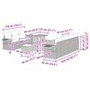 vidaXL Tuin Sofa Set met kussen 10 pcs Zwart poly rattan