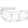 vidaXL Boxspring met matras stof lichtgrijs 200x200 cm