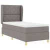 vidaXL Boxspringbed met Matras Donkergrijs 90x190 cm met matras Taupe