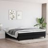 vidaXL Boxspring bed stof zwart 200x200 cm