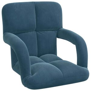vidaXL Verstelbare vlo stoelen Blauw Fluweel