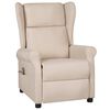 vidaXL Massagestoel stof cr&egrave;mekleurig