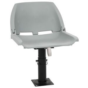 vidaXL 2-delige Bootstoelenset inklapbaar 48x51x41 cm grijs