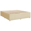 vidaXL Boxspring met matras stof cr&egrave;mekleurig 180x200 cm