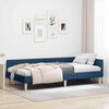 vidaXL Hoekbedframe met hoofdeinde Blauw 100 x 200 cm Stof