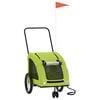 vidaXL Hondenfietstrailer oxford stof en ijzer groen