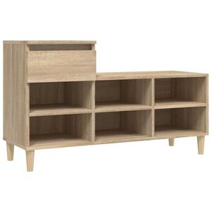 vidaXL Schoenenkast 102x36x60 cm bewerkt hout sonoma eikenkleurig