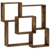 vidaXL Wandplank Gerookt eiken 98 x 17 x 91 cm Bewerkt hout
