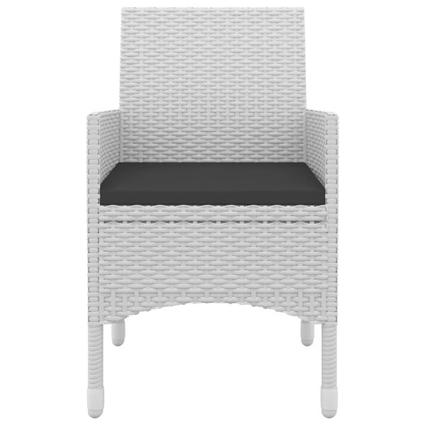 vidaXL 5-delige Tuinset met kussens poly rattan en glas