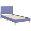 vidaXL Bedframe voor kinderen met hoofdbord Jeans Blauw 90 x 200 cm
