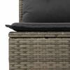 vidaXL 6-delige Loungeset met kussens poly rattan grijs