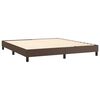 vidaXL Boxspring met matras en LED kunstleer bruin 180x200 cm