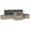 vidaXL Tuin Sofa Set 6 st Lichtgrijs poly rattan
