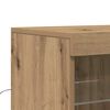 vidaXL LED Sideboard Artisan Eiken 60,5 x 37 x 67 cm Bewerkt hout