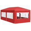 vidaXL Partytent met Wand Rood 600 x 300 x 255 cm PE en staal