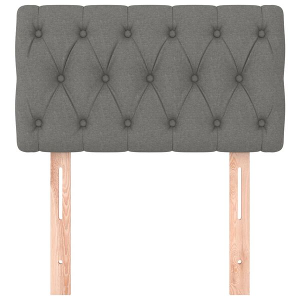 vidaXL Hoofdbord 80x7x78/88 cm stof donkergrijs