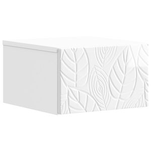 vidaXL Wandbeugel Bedkast Hoogglans Wit 49 x 34,5 x 20 cm Bewerkt hout