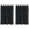 vidaXL Verduisterende gordijnen 2 pcs Zwart 140 x 140 cm Fluweel