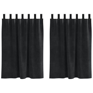 vidaXL Verduisterende gordijnen 2 pcs Zwart 140 x 140 cm Fluweel