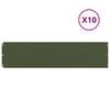 vidaXL Gazonrand 10 st 25 x 103 cm Staal Olijfgroen
