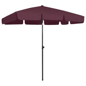 vidaXL Strandparasol 200x125 cm bordeauxrood