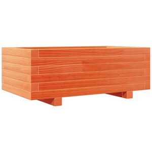 vidaXL Plantenbak 70x40x26,5 cm massief grenenhout wasbruin