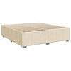 vidaXL Boxspring met matras stof cr&egrave;mekleurig 200x200 cm