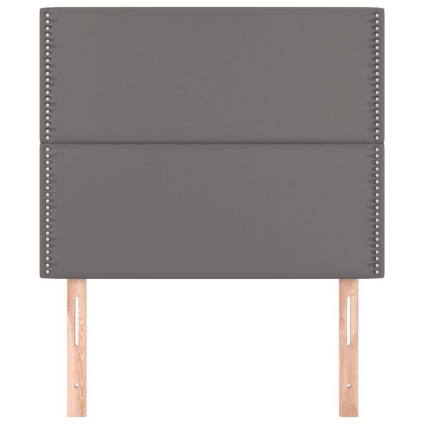 vidaXL Hoofdbord grijs 100x5x118/128 cm kunstleer