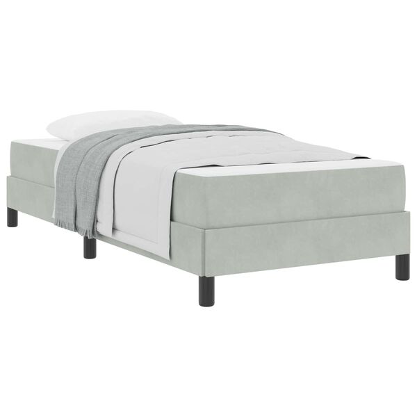 vidaXL Boxspringbed met matras Lichtgrijs 90 x 190 cm Stof