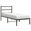 vidaXL Bedframe met hoofdbord metaal zwart 80x200 cm