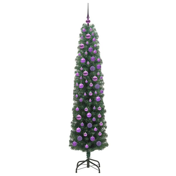 vidaXL Kunstkerstboom Groen 180 cm PVC en Staal en Kunststof