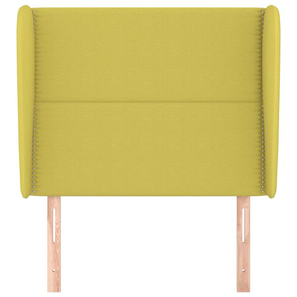 vidaXL Hoofdbord met randen 83x23x118/128 cm stof groen