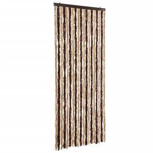 vidaXL Vliegengordijn 56x185 cm chenille beige en lichtbruin