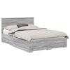 vidaXL Bedframe met lade Grijs Sonoma 140 x 200 cm Bewerkt hout