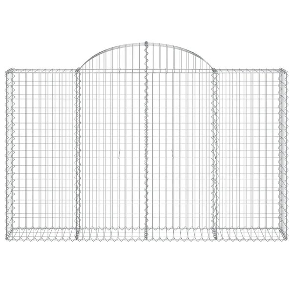 vidaXL Schanskorven 20 st gewelfd 200x30x120/140 cm ijzer