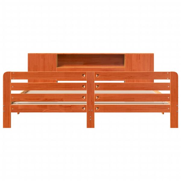 vidaXL Bedframe zonder matras massief grenenhout wasbruin 180x200 cm