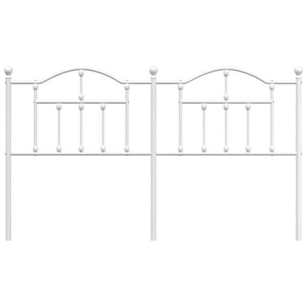 vidaXL Vervangend hoofdbord 160 cm metaal wit