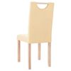 vidaXL Eetkamerstoelen 6 st stof cr&egrave;mekleurig