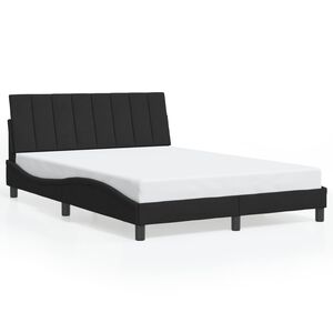 vidaXL Bedframe zonder matras "Hanko" 140x190 cm fluweel zwart