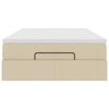 vidaXL Ottoman bed met matras 120x200cm stof cr&egrave;mekleurig