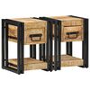 vidaXL Nachtkastje 2 pcs Bruin 30 x 30 x 40 cm massief mangohout